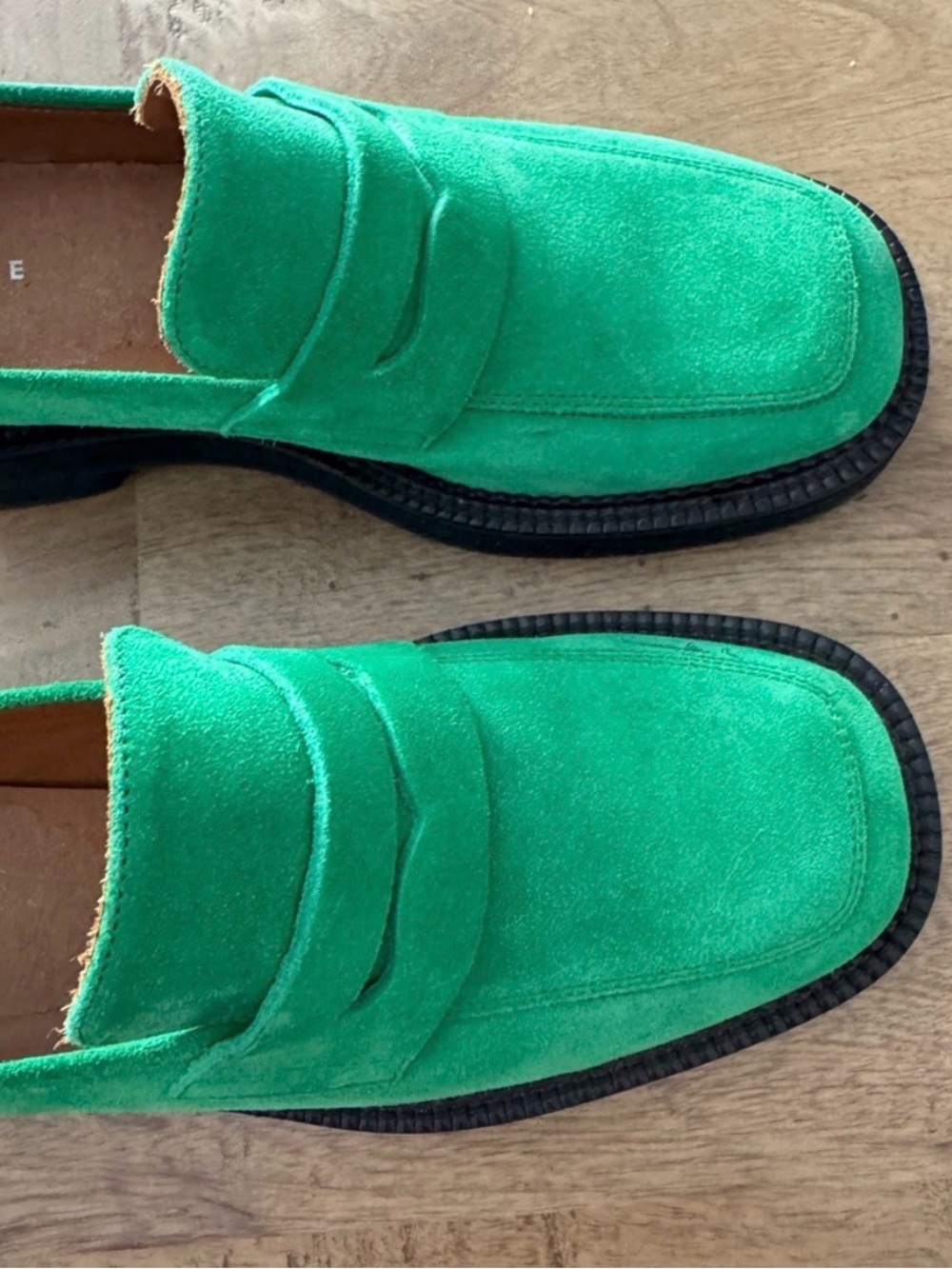 Maguire Suede Paola Penny Loafers Peppermint Green - Picture 4 of 10